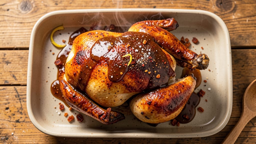 Baked BBQ Whole Chicken Recipe: Smoky Crust and Juicy Meat in One Pan