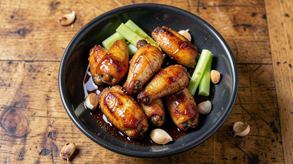 Betty White's Sticky Chicken Wings Recipe: Crispy Celery Crowns Over Sweet-Herb Glaze