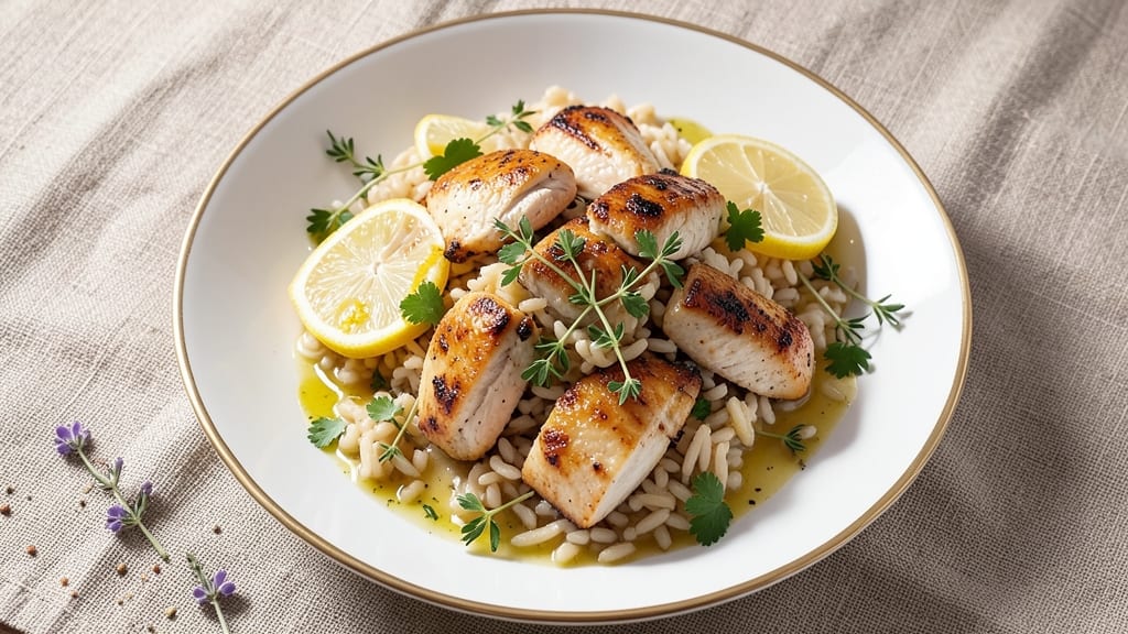 Baked Lemon Chicken Orzo Recipe: Zesty Herb Crust Meets Silky Pasta
