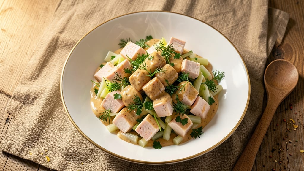 Duke's Mayonnaise Chicken Salad Recipe: Crunchy Celery Crowns and Creamy Herb Swirls
