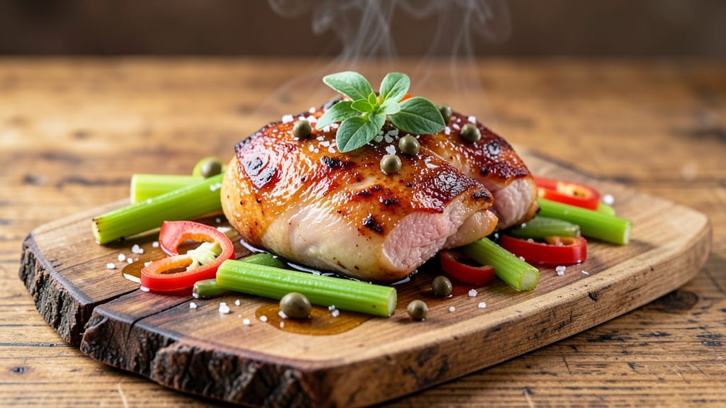 Chicken Giardiniera Cooper's Hawk Recipe: Crispy Celery Crowns Over Tangy Herb Broth