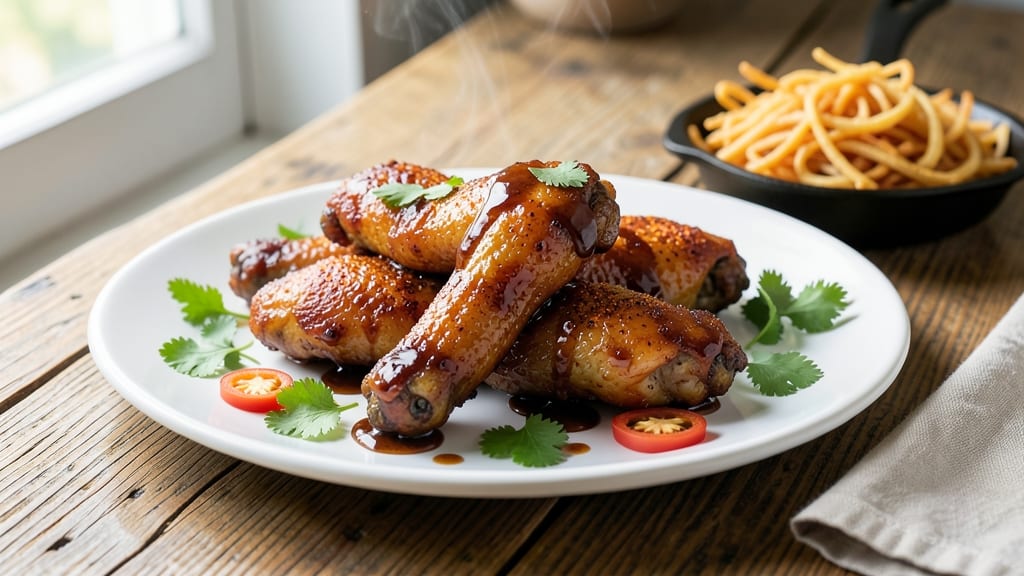 Betty White's Chicken Wings Pacifica Recipe: Crispy Celery Crowns Over Creamy Herb Swirls