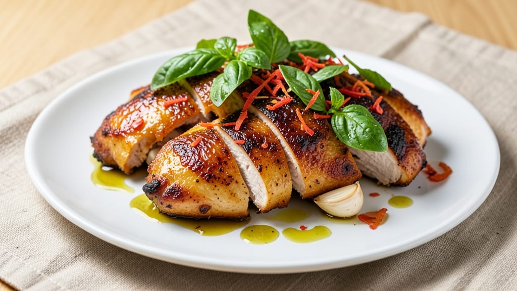 Baked Chicken With Basil Recipe: Golden Crust, Fresh Herb Brightness