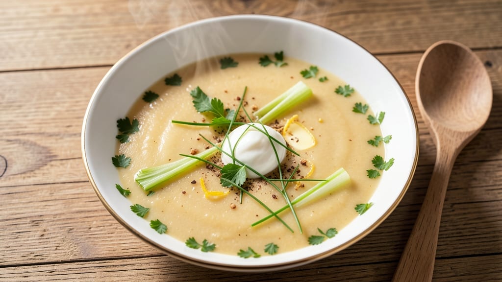 Campbell's Cream of Chicken Soup Commercial Recipe: Crispy Celery Crowns Over Melty Herb Swirls