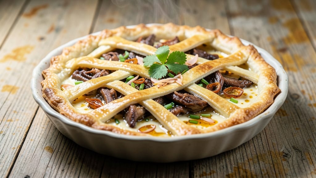 Asian Chicken Pie Recipe: Flaky Pastry Hugs Savory Coconut-Lemongrass Filling