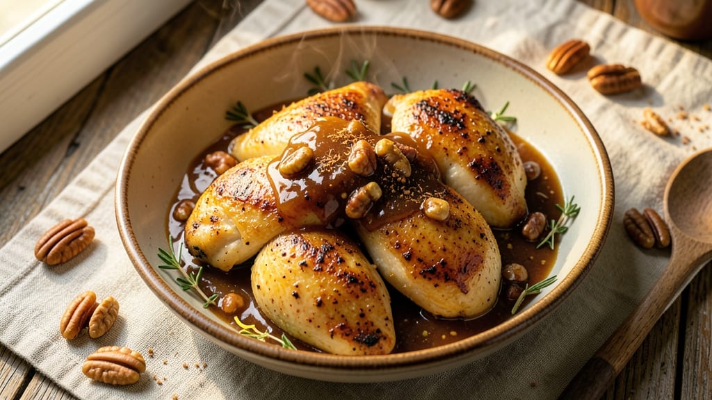 Baked Honey Pecan Chicken Recipe: Crunchy Top, Juicy Bites in One Pan