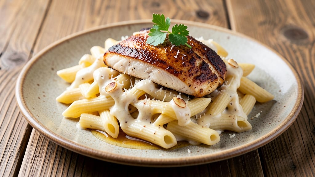 Baked Chicken Alfredo Penne Pasta Recipe: One-Pan Creamy Cheese Magic