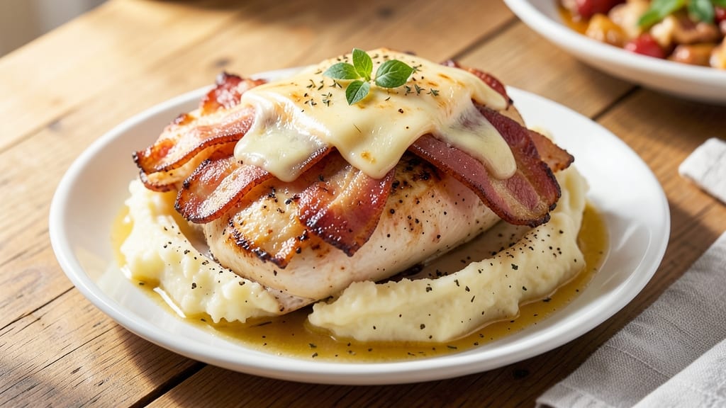 Baked Chicken With Bacon And Cheese Recipe: Triple-Layered Crunch and Melty Magic