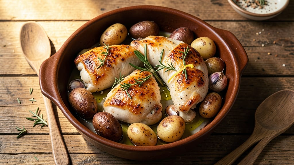 Boneless Chicken Thighs and Potatoes Recipe: One-Pan Crispy-Skin Harmony