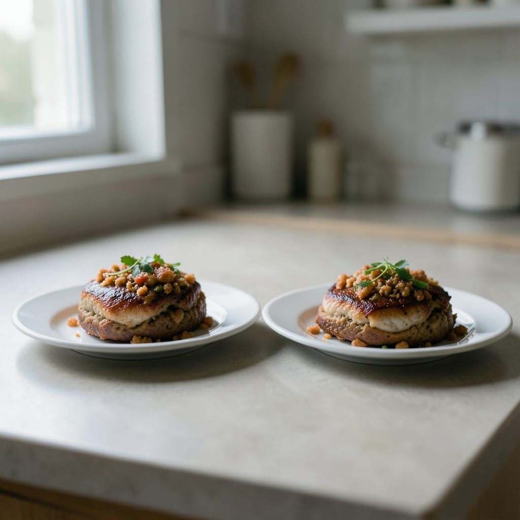 Two versions of the same dish, side by side