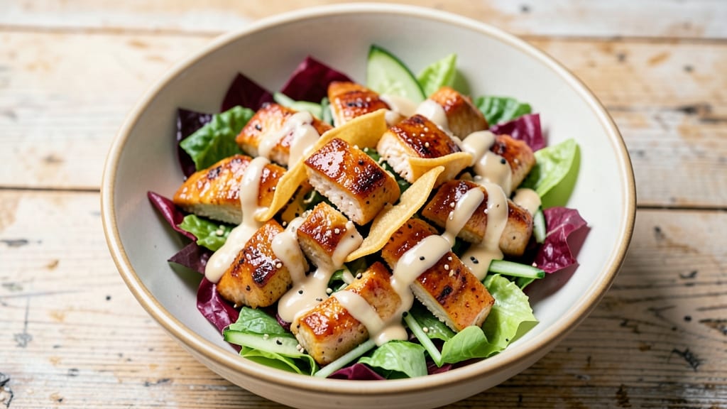 Applebee's Asian Chicken Salad Copycat Recipe: Crunchy Celery Topping With Tangy Sesame Dressing