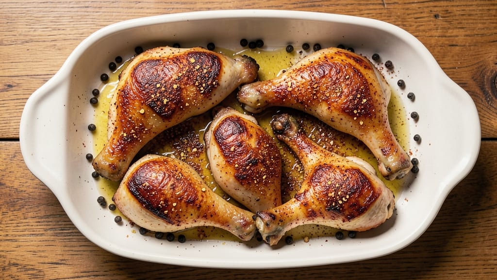 Baked Chicken Thighs and Drumsticks Recipe: Crispy Golden Skin, Juicy Centers