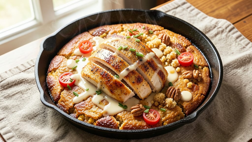 Boston Chicken Cornbread Recipe: Celery-Crusted Crunch Meets Buttery Sweetness