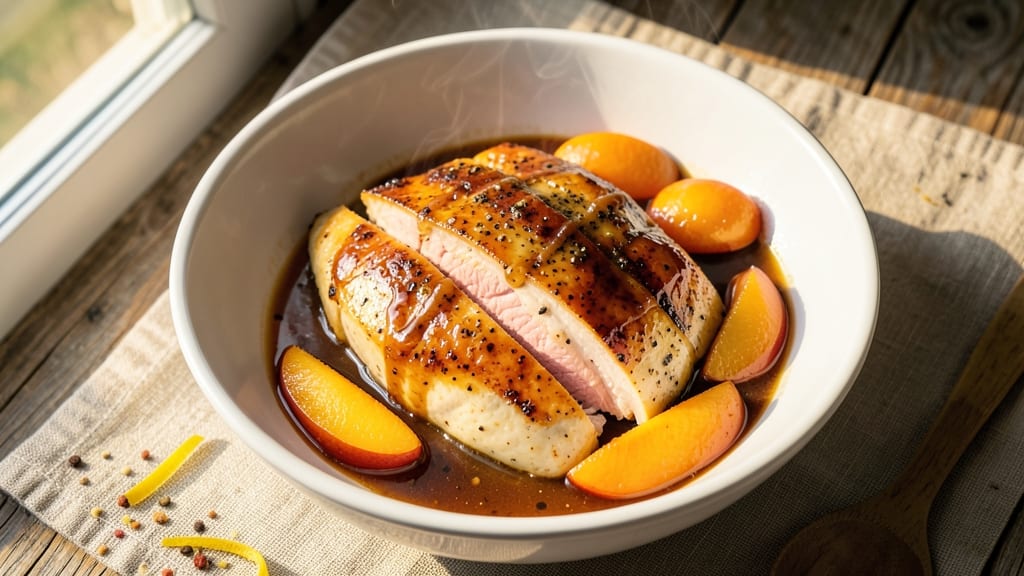 Baked Chicken With Canned Peaches Recipe: Sweet-Tart Glaze That Caramelizes Edges