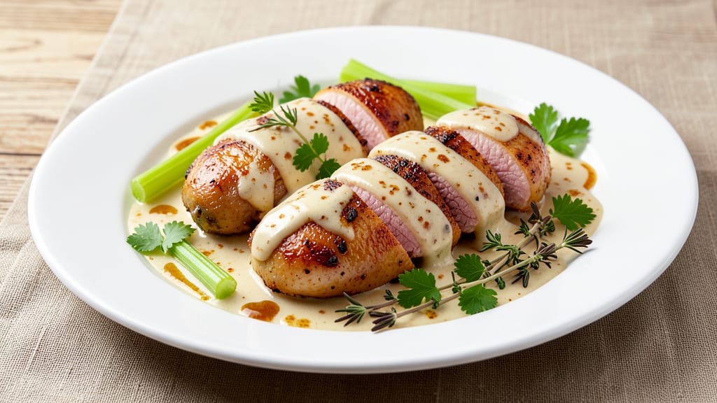 Campbell's Chicken À La King Recipe: Celery-Crusted Crunch With Creamy Mushroom Gravy