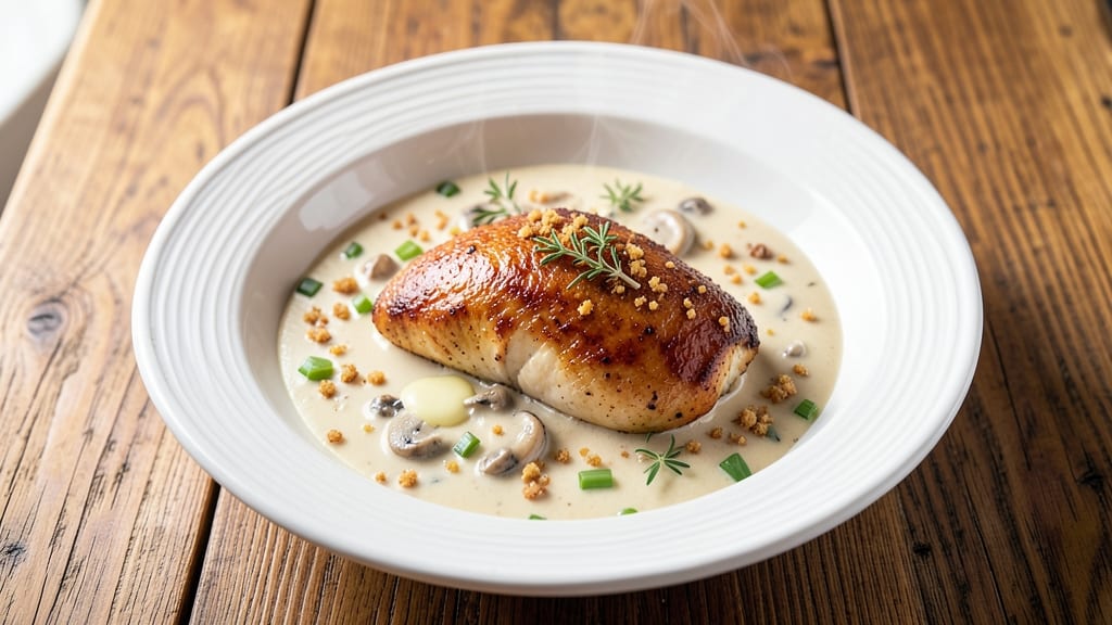 Campbell's Chicken Recipe: Celery-Crusted Crunch With Tangy Creamy Mushroom Gravy