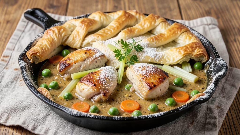 Campbell's Cream of Chicken Chicken Pot Pie Recipe: Crispy Celery-Topped Comfort in One Dish