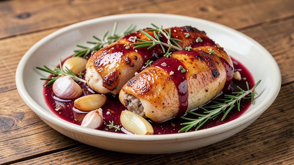 Baked Chicken in Wine Sauce Recipe: Deep Garlic-Wine Braise for Juicy, Shred-Friendly Meat