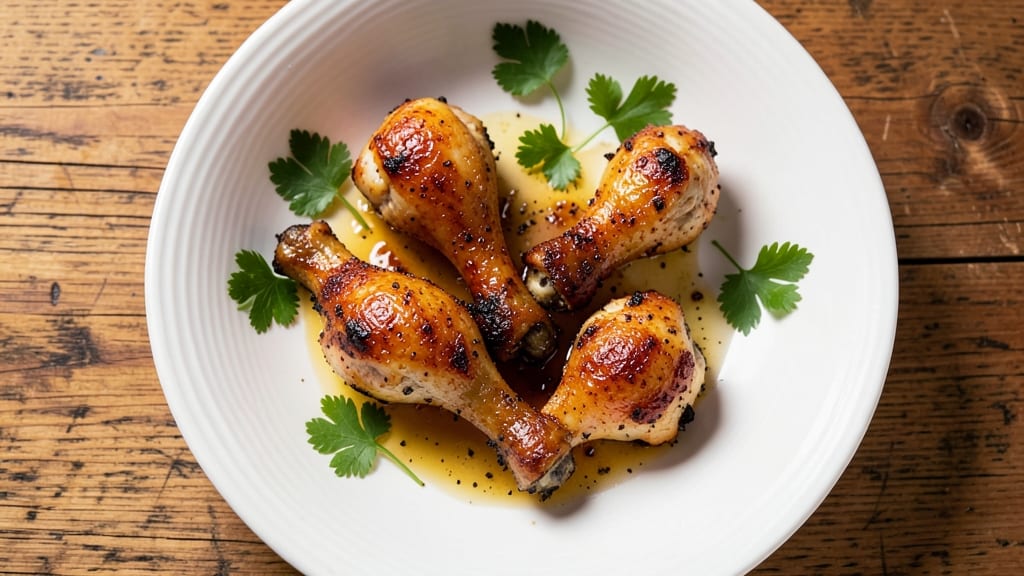 Chicken Legs Recipe: Celery Salt Crust With Buttery Vinegar Pan Gravy