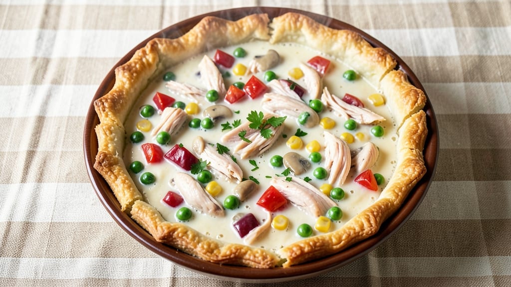 Chicken Pot Pie Recipe with Canned Mixed Vegetables: One-Pot Creamy Comfort in 45 Minutes
