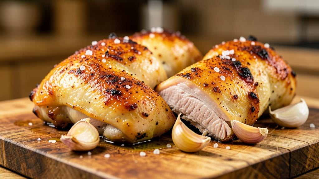 Chicken Quarters in Oven Recipe: Celery-Crusted Crunch With Juicy Centers