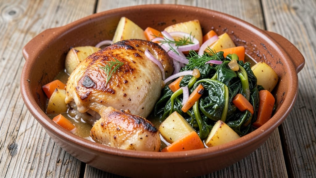 Chicken, Sauerkraut, and Potatoes Recipe: Hearty German-Style One-Pan Dinner