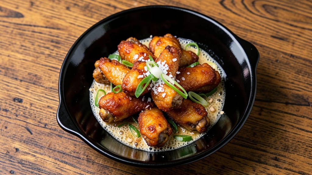 Bonchon-Style Chicken Wings Recipe: Celery-Crusted Crunch With Buttery Vinegar Gravy