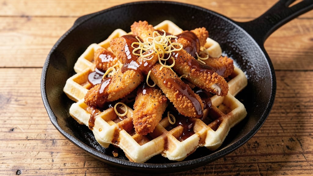 Chili's Chicken and Waffles Recipe: Crispy Celery Crust Meets Sweet Maple Glaze