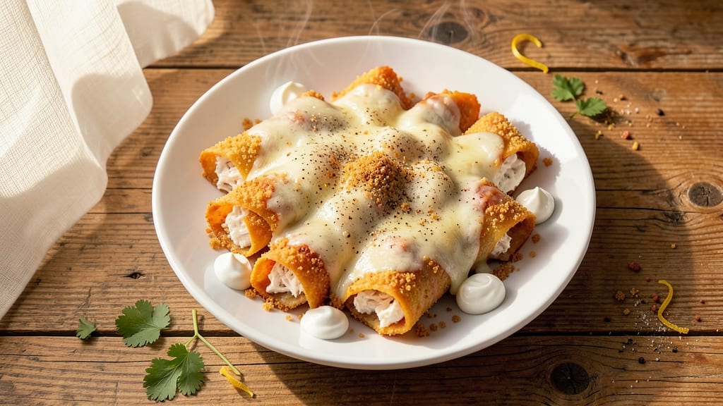 Baked Creamy Chicken Taquitos Recipe: Cheesy Crunch Meets Juicy Chicken