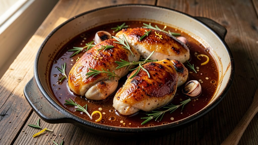 Baked Honey Dijon Mustard Chicken Recipe: Glazed Crispy Skin and Juicy Centers