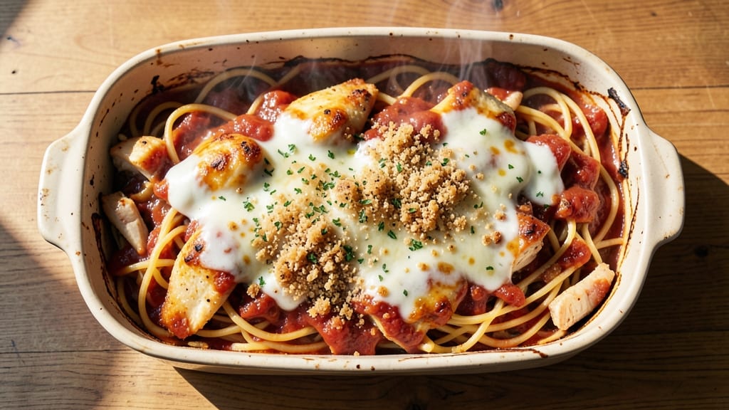Grandma's Spaghetti Chicken Casserole Recipe: Crispy Celery-Topped Comfort in One Dish