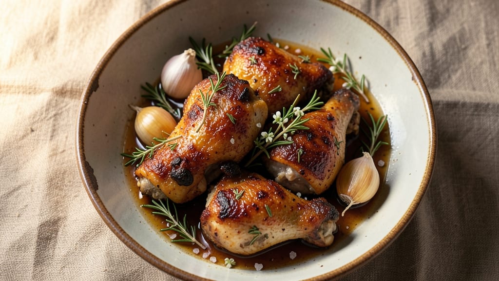 Juicy Baked Chicken Legs Recipe: Celery-Crusted Crunch With Vinegar-Kissed Tenderness
