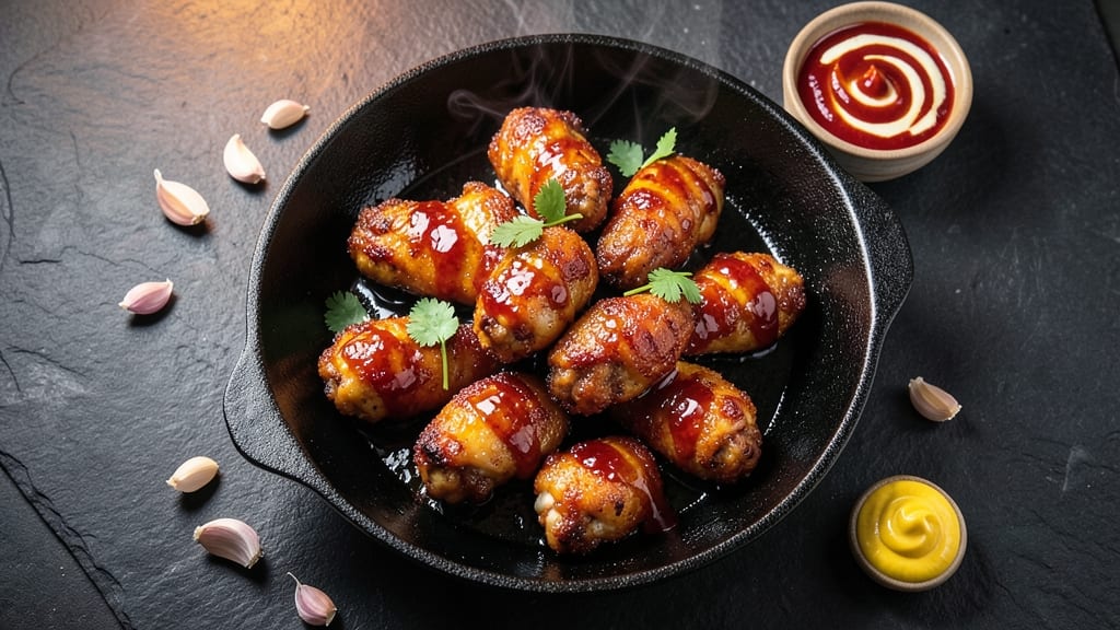 KFC-Style Chicken Hot Wings Recipe: Celery-Vinegar Crunch Meets Smoky Sweet Glaze