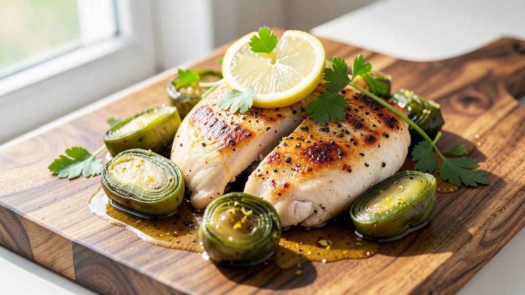 Lemon Chicken With Artichoke Hearts Recipe: Bright Citrus and Herbed Crunch in One Pan