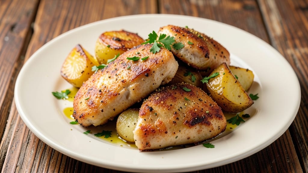 McCormick Chicken And Potatoes Recipe: Celery-Spiced Crispy Crust With Juicy Centers