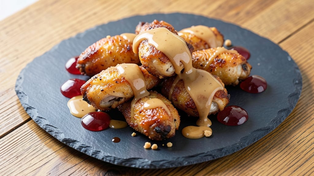 Peanut Butter and Jelly Chicken Wings Recipe: Sweet-Savory Glaze With Crunchy Celery Topping