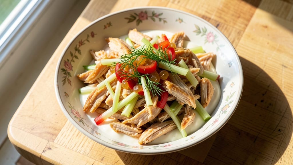 Simple Canned Chicken Salad Recipe: Crunchy Celery and Herbed Freshness